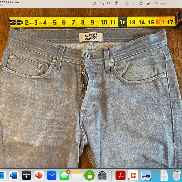 Naked and Famous Selvedge Denim Grey - Picture 3 of 7